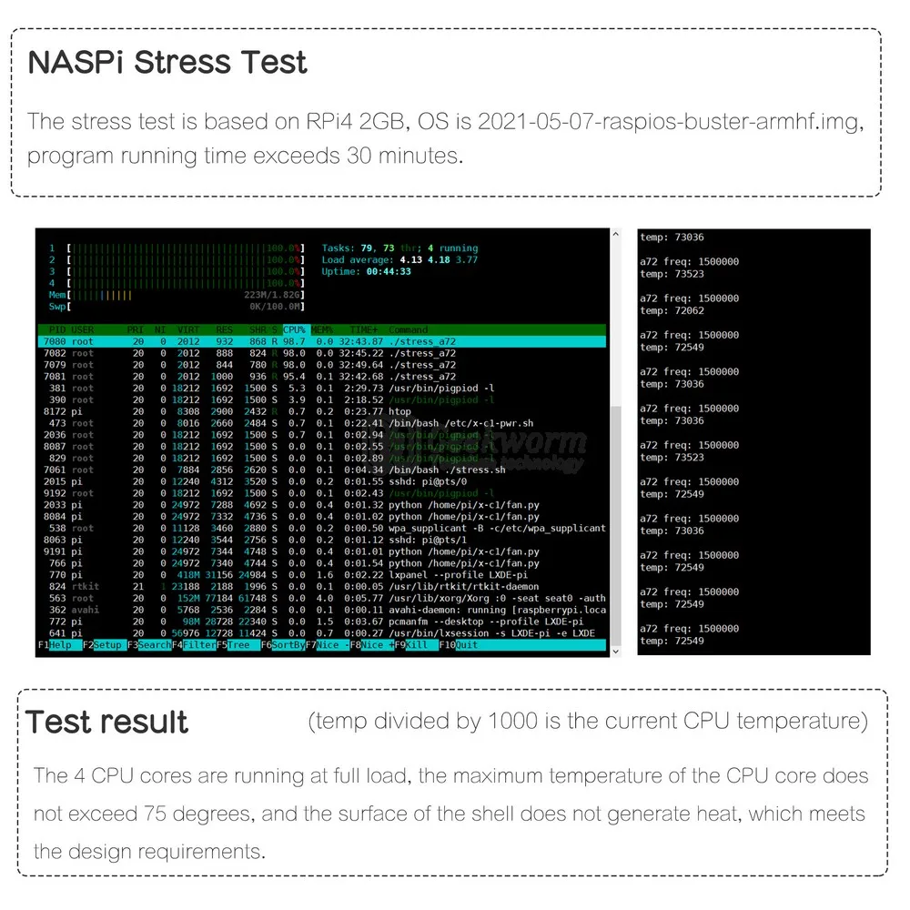 Aluminum NASPi-Lite Case for Raspberry Pi 4 5 Aluminum NASPi-Lite Case for Raspberry Pi 4 - Image 5