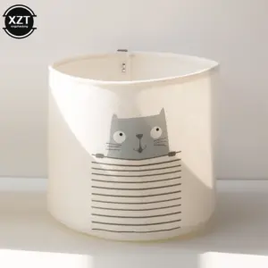 Foldable Cotton Toy Storage Basket with Animal Prints 15 H9546496aa9304555a6bb8e2dbda48a6eb