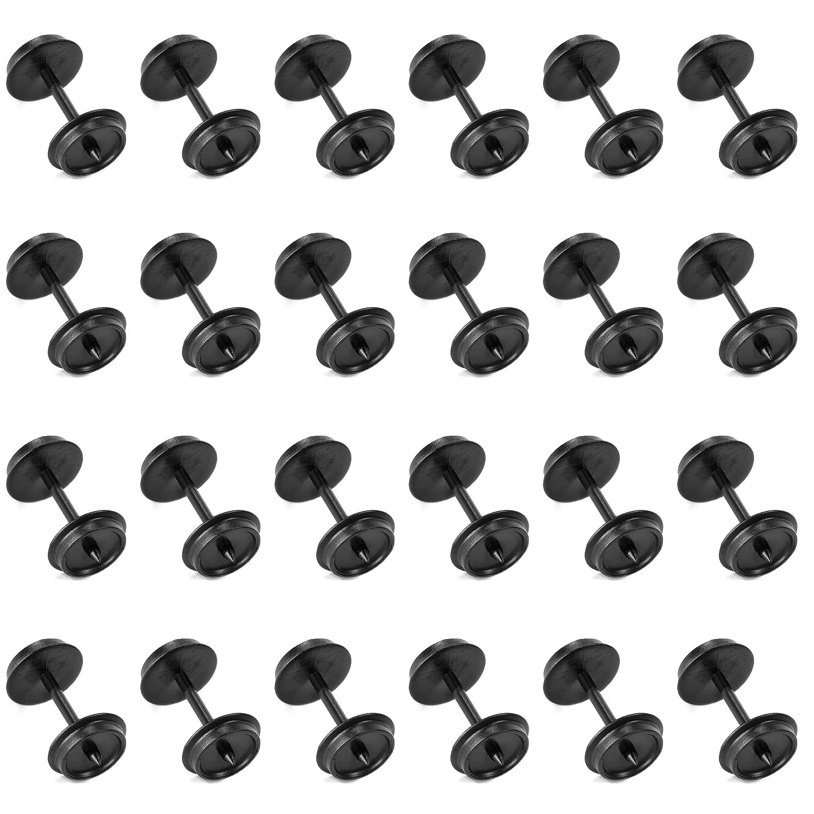 HO Scale Model Train Wheels Set 24pcs 2 HO Scale Model Train Wheels Set 24pcs - Image 2