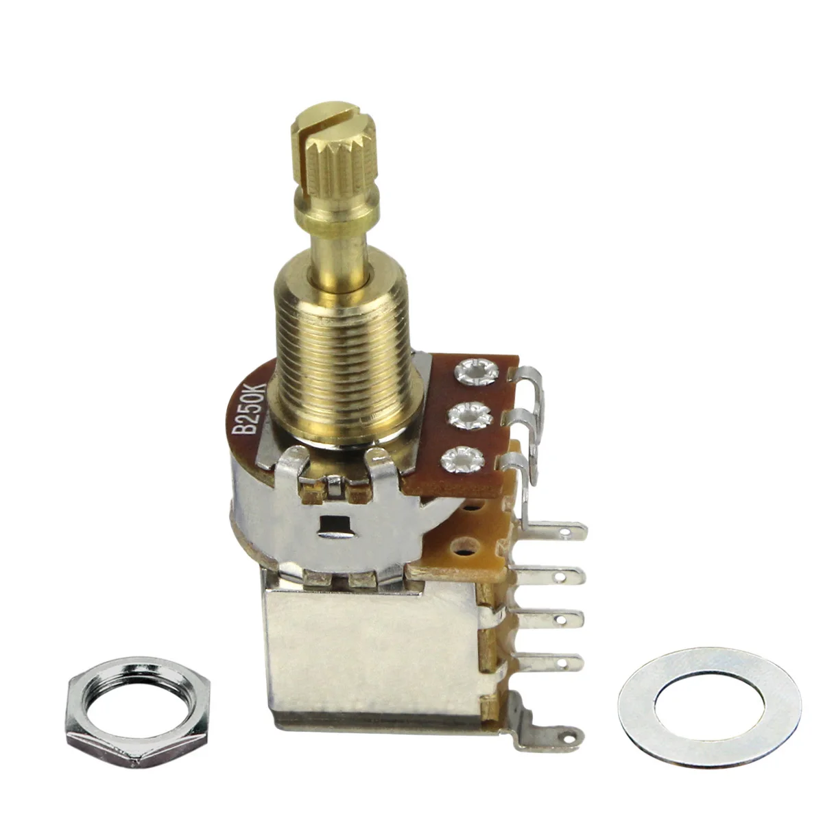 Long Shaft Guitar Push Push Potentiometer 250K Ohm 3 Long Shaft Guitar Push Push Potentiometer 250K Ohm - Image 3