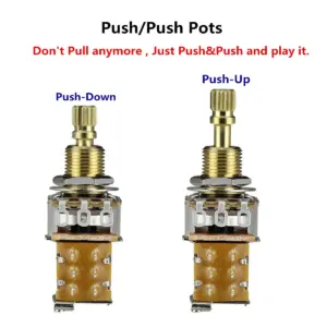 Long Shaft Guitar Push Push Potentiometer 250K Ohm 10 HLB1p5FKbELrK1Rjy1zbq6AenFXaw 1