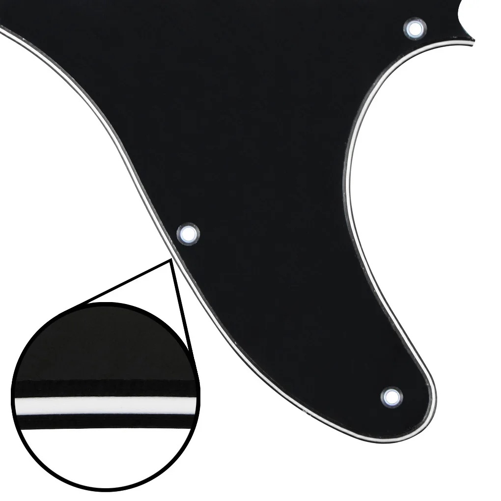 Black 3-Ply TL Guitar Pickguard with Humbucker Cutout 3 Black 3-Ply TL Guitar Pickguard with Humbucker Cutout - Image 3