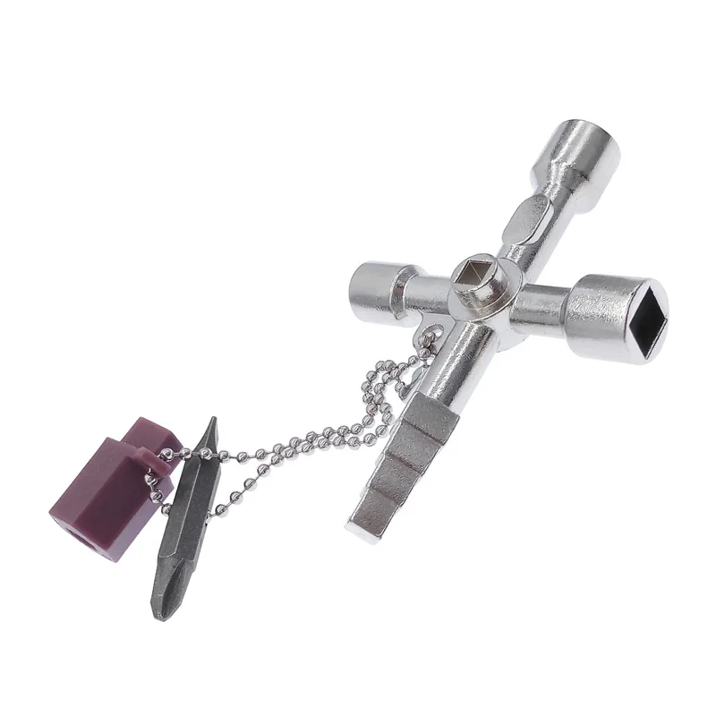 Multi-Function Electrical Cabinet Key 5-in-1 Alloy 2 Multi-Function Electrical Cabinet Key 5-in-1 Alloy - Image 2