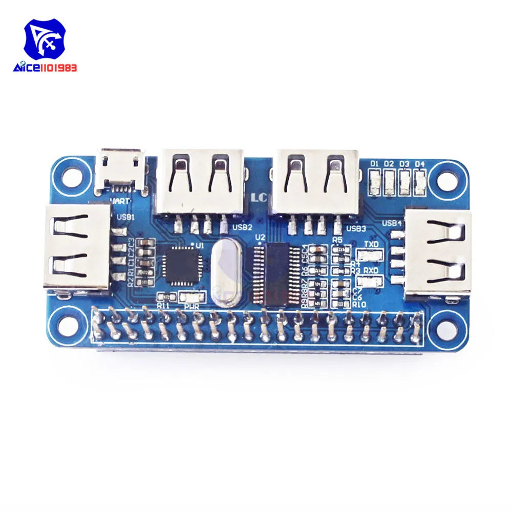 4-Port USB HUB HAT for Raspberry Pi Zero 5 4-Port USB HUB HAT for Raspberry Pi Zero - Image 5