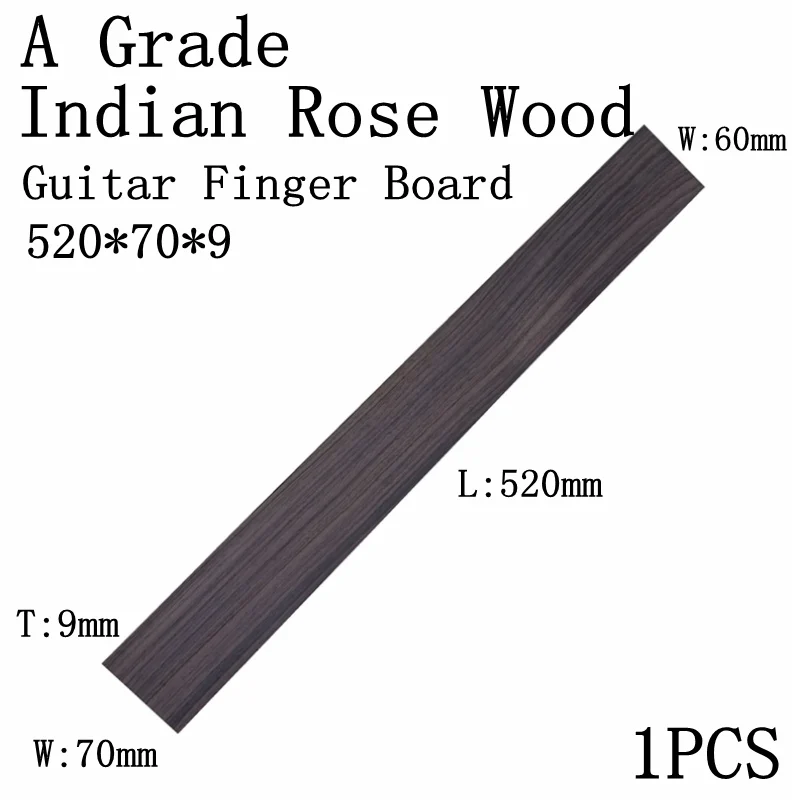 Indian Rosewood Guitar Fingerboard 520mm, 20 Frets 9 Indian Rosewood Guitar Fingerboard 520mm, 20 Frets - Image 9