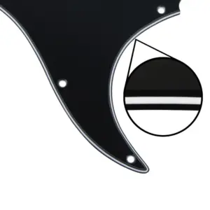 Black 3-Ply PVC Pickguard for Stratocaster 7 HTB1XtzDUNYaK1RjSZFnq6y80pXa5 1