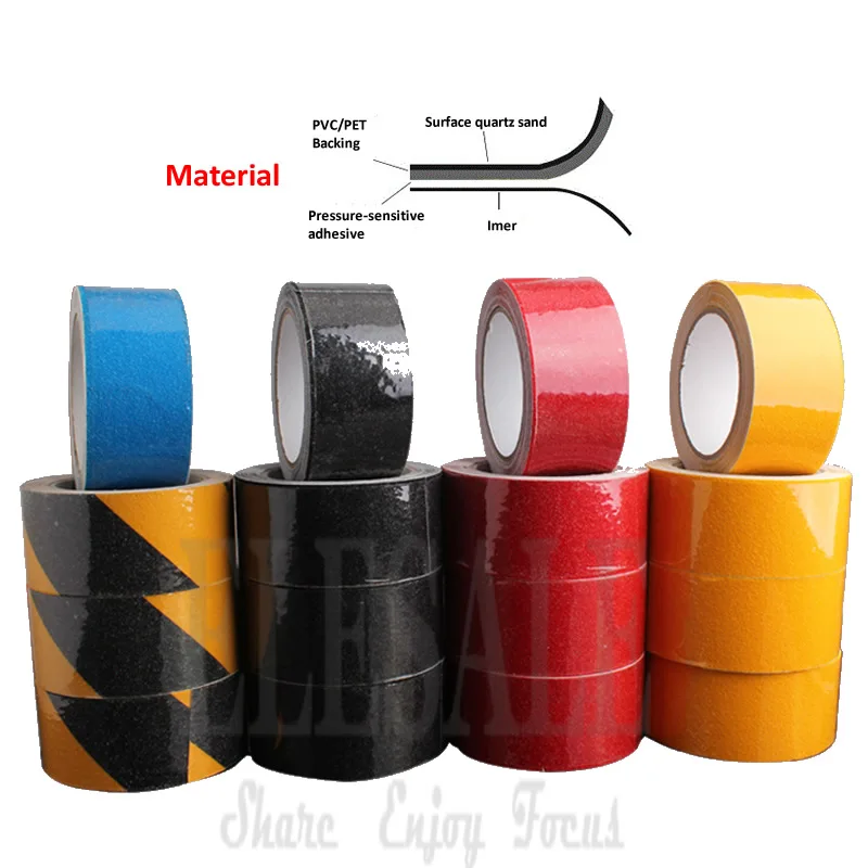 Vivid Anti-Slip Warning Tape, 2.5cm x 5m 2 Vivid Anti-Slip Warning Tape, 2.5cm x 5m - Image 2
