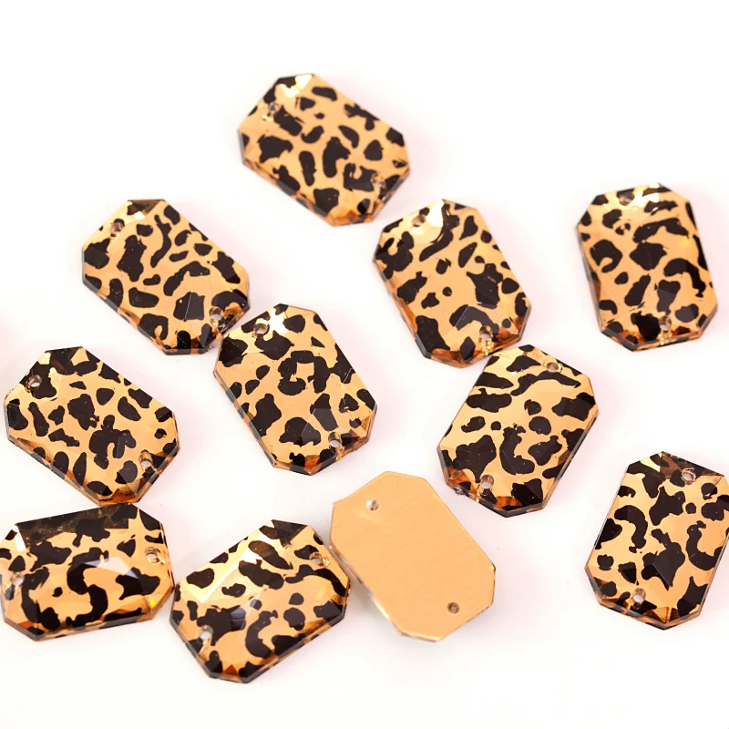 Leopard Rhinestone Sew-On Embellishments Set 6 Leopard Rhinestone Sew-On Embellishments Set - Image 6