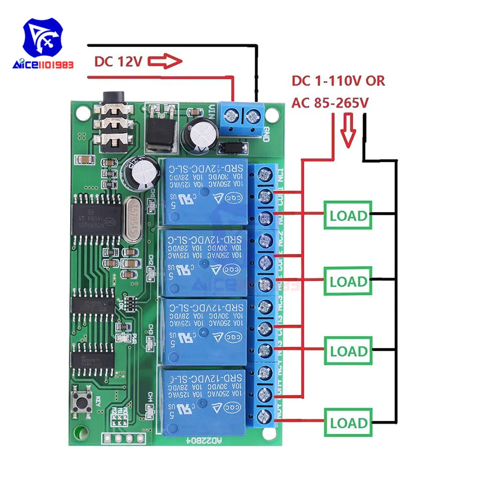 Four-Channel 12V DC Relay Module for Automation 5 Four-Channel 12V DC Relay Module for Automation - Image 5