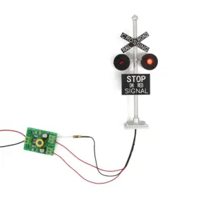 O Scale Railroad Crossing Signal with Flashing Lights 7 Ha67b590d48194ef4bdc989b9254da09fm