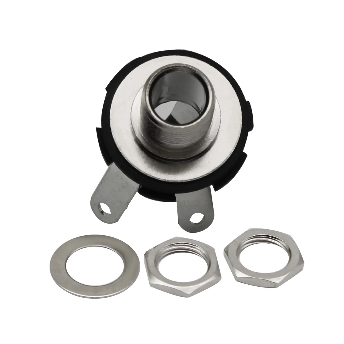 Chrome Mono Jack Sockets for Guitar (Set of 2) 4 Chrome Mono Jack Sockets for Guitar (Set of 2) - Image 4