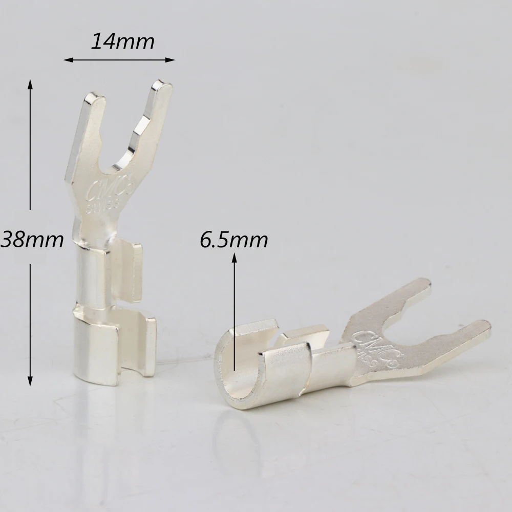 Premium 8-Pack Silver-Plated Brass Y Spade Connectors 3 Premium 8-Pack Silver-Plated Brass Y Spade Connectors - Image 3