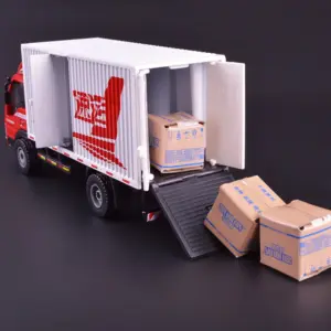 Red Alloy Van Truck Model 1:50 Scale 14 Hb0502d14c242492db85c816d3e20af7ef