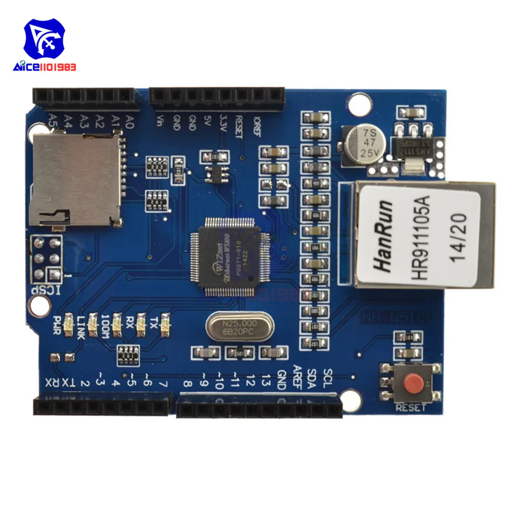 Ethernet Shield W5100 for Arduino Boards 3 Ethernet Shield W5100 for Arduino Boards - Image 3