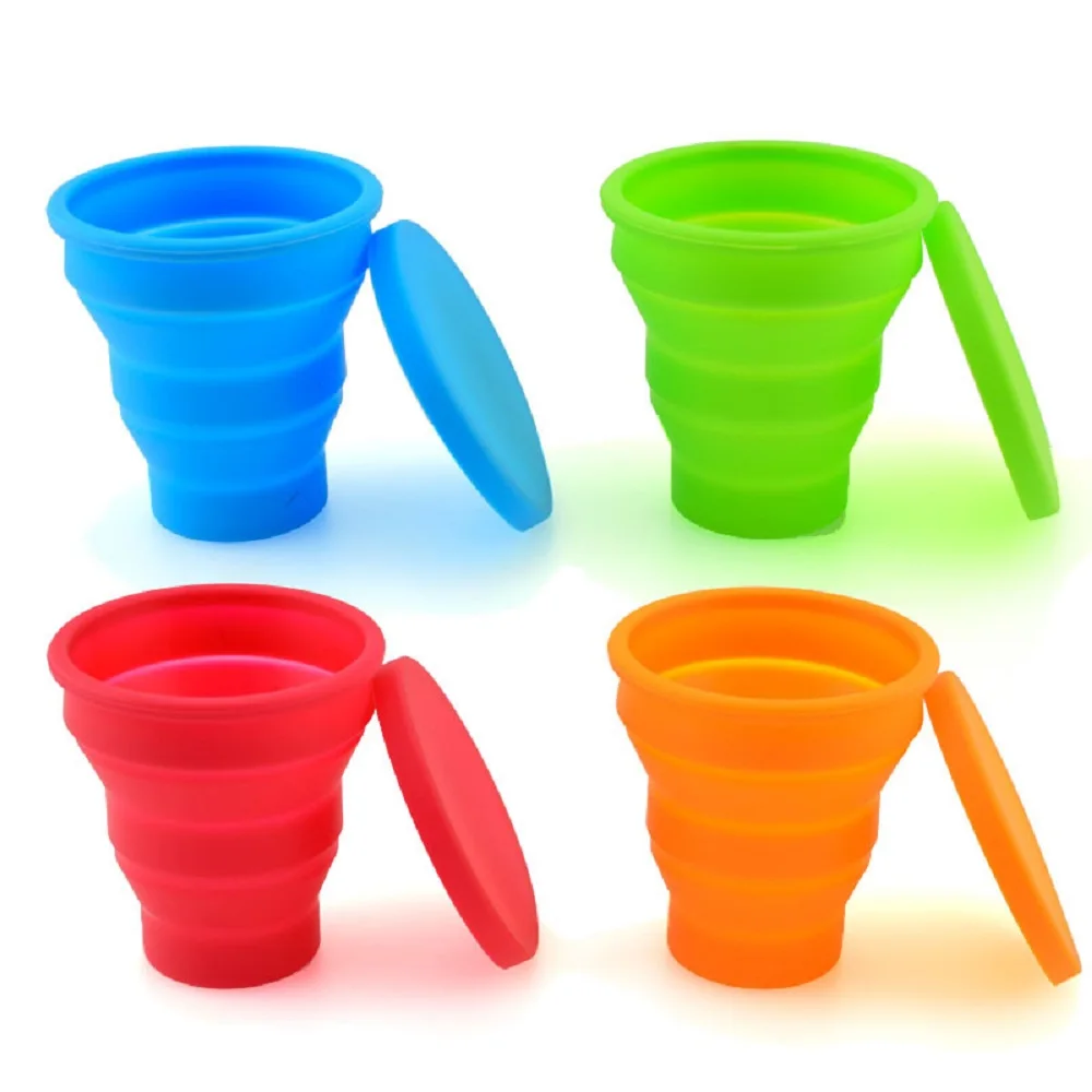 Collapsible 200ml Silicone Travel Cup with Lid 6 Collapsible 200ml Silicone Travel Cup with Lid - Image 6