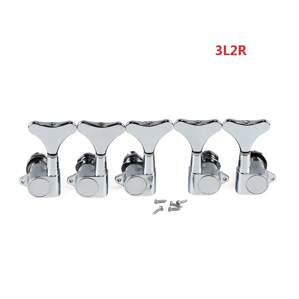 Chrome Tuning Pegs Set for 5-String Electric Bass 8 Chrome Tuning Pegs Set for 5-String Electric Bass - Image 8