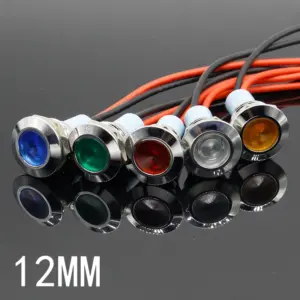 12mm Waterproof Metal Indicator Lamp for Electronics