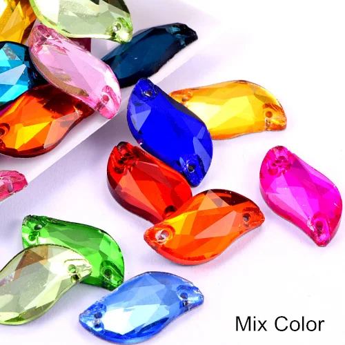 Vibrant Leaf-Shaped Rhinestones Set 8 Vibrant Leaf-Shaped Rhinestones Set - Image 8