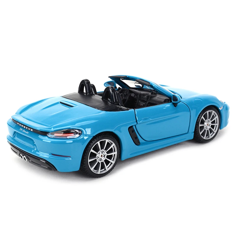 Blue Porsche 718 Boxster 1:24 Scale Model 3 Blue Porsche 718 Boxster 1:24 Scale Model - Image 3