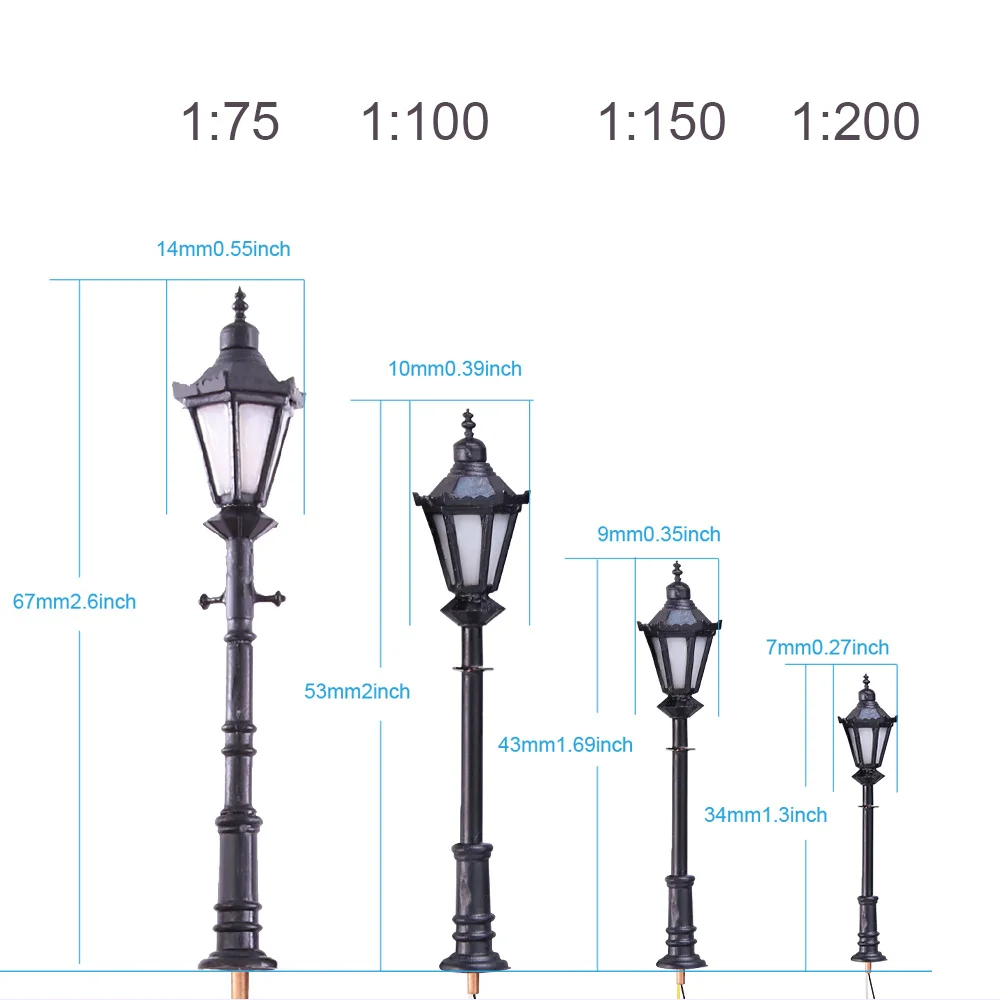 Vintage Miniature Lamp Set for Model Scenes 4 Vintage Miniature Lamp Set for Model Scenes - Image 4