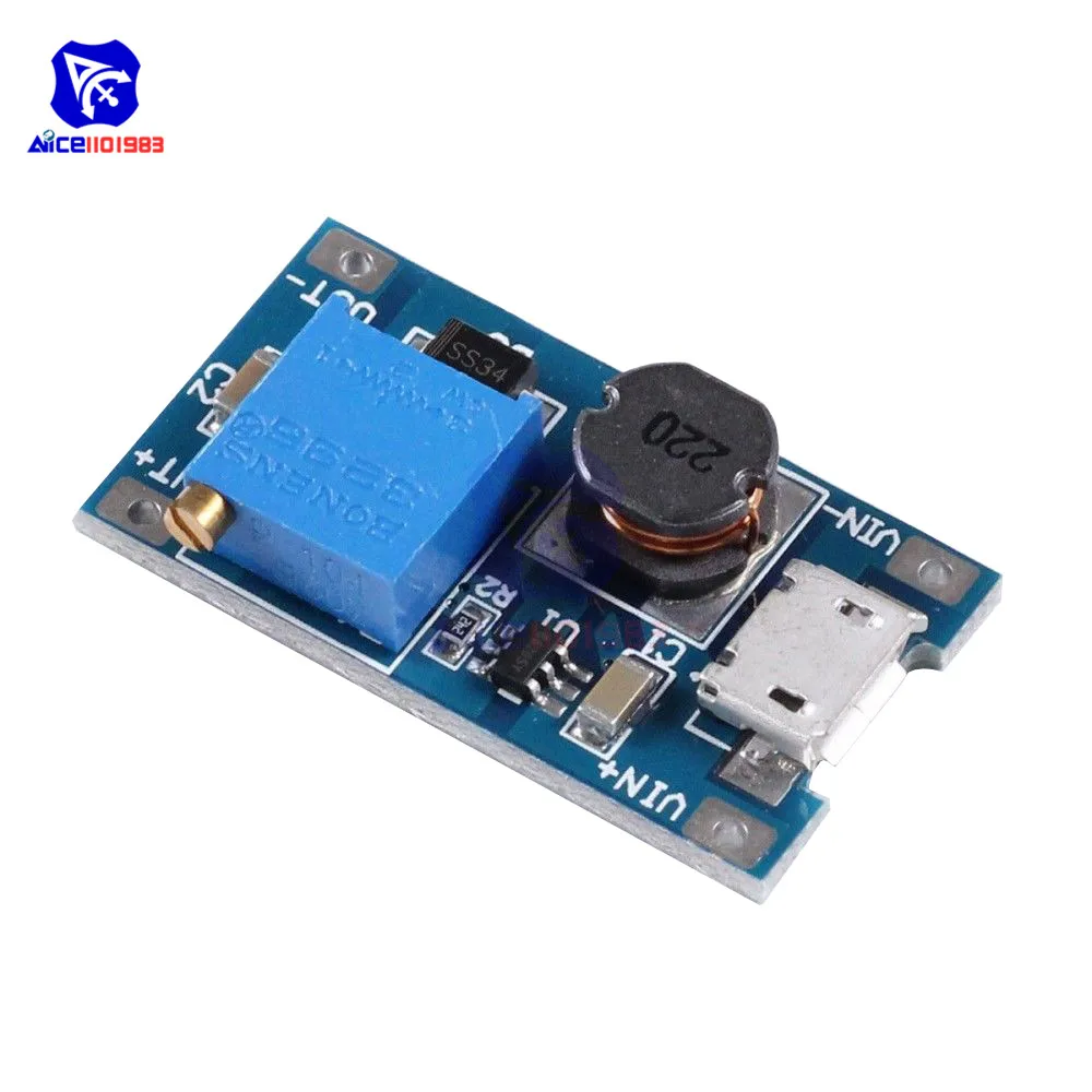 MT3608 Boost Converter Module 2V-24V to 28V+ 4 MT3608 Boost Converter Module 2V-24V to 28V+ - Image 4