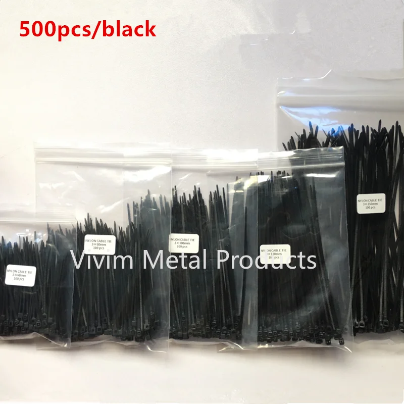 500 Self-Locking Nylon Cable Ties Set for Organization 2 500 Self-Locking Nylon Cable Ties Set for Organization - Image 2