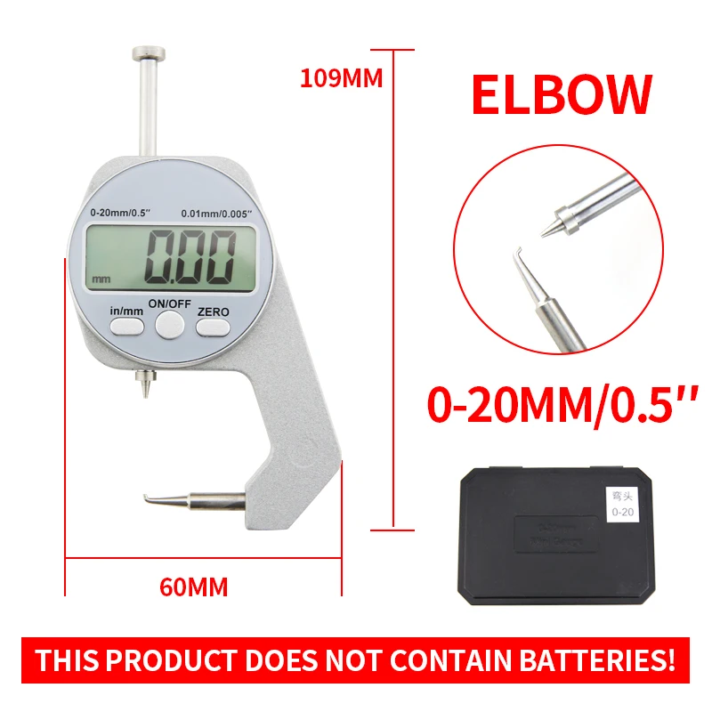 Digital Thickness Gauge 0-12.7mm with LCD Display 10 Digital Thickness Gauge 0-12.7mm with LCD Display - Image 10