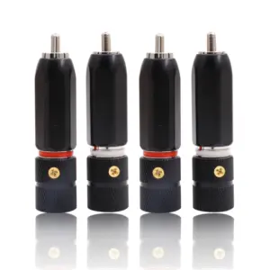 Premium 4-Pack RCA Plug Connectors Set for Audio 8 He30871d782a5430dbae94d81b8f6e028x