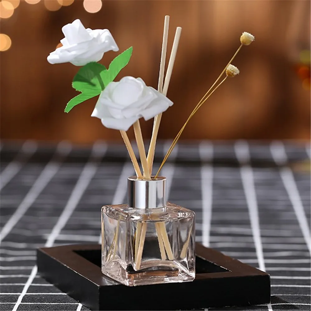 50ml Square Glass Aromatherapy Diffuser Bottle 4 50ml Square Glass Aromatherapy Diffuser Bottle - Image 4