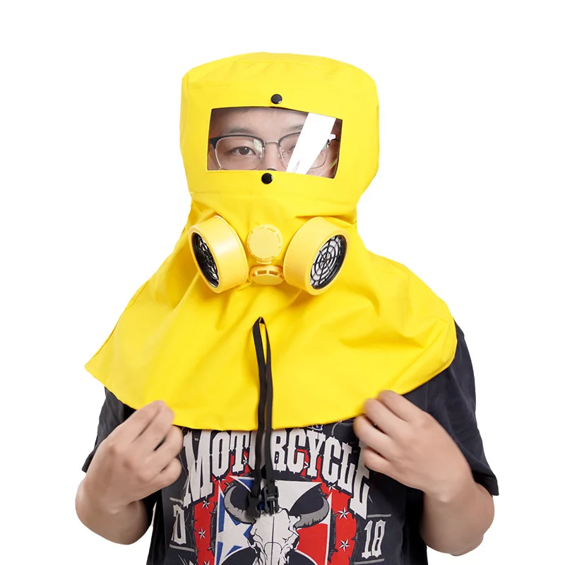 Bright Yellow Full Face Gas Respirator with Activated Carbon Filtration 2 Bright Yellow Full Face Gas Respirator with Activated Carbon Filtration - Image 2