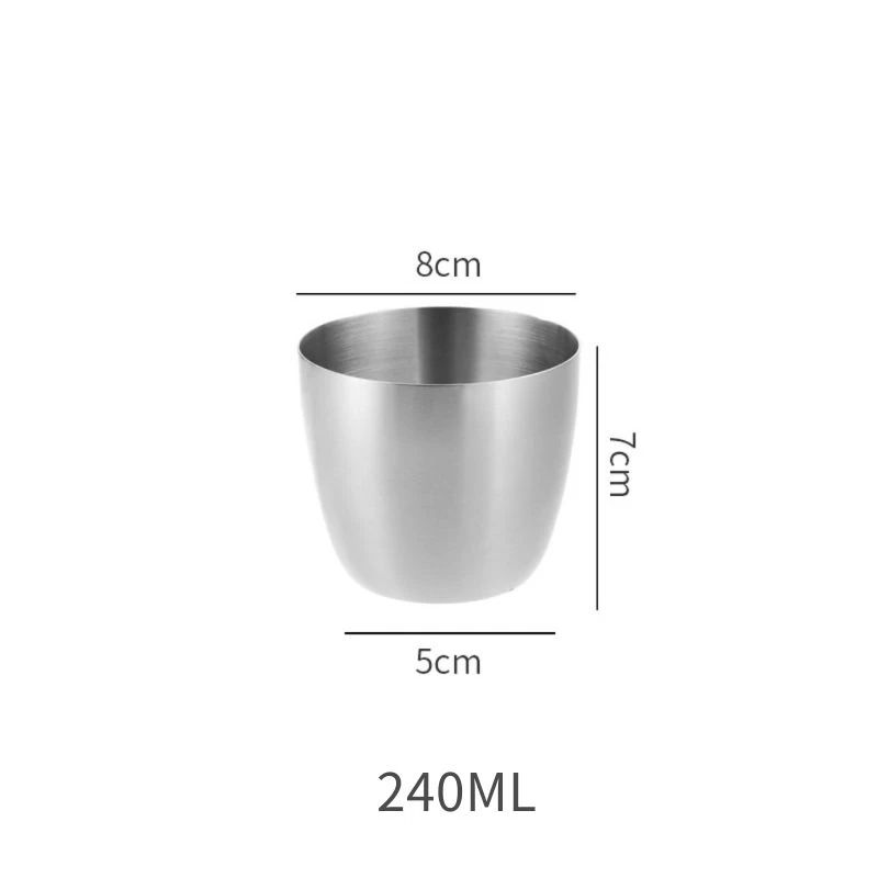 Stainless Steel 240ml Drinking Cup in Silver or Gold 5 Stainless Steel 240ml Drinking Cup in Silver or Gold - Image 5