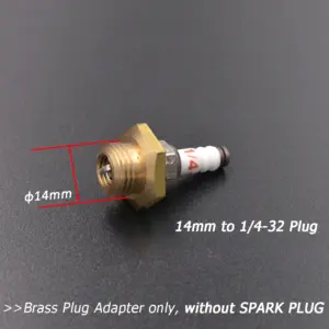 Brass Spark Plug Adapter for RC Cars 12 Hf9be99efb72342fabcc26d9cf0e8411cu