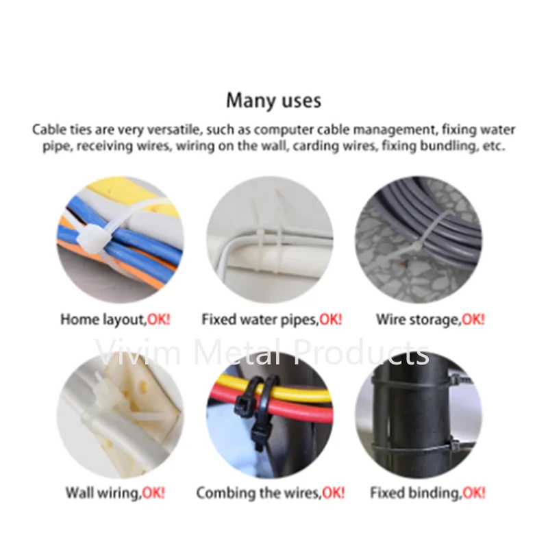 500 Self-Locking Nylon Cable Ties Set for Organization 5 500 Self-Locking Nylon Cable Ties Set for Organization - Image 5