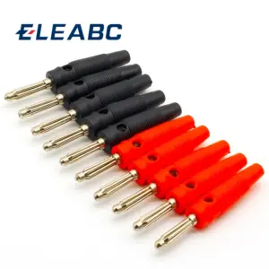 ELEABC 4mm Stackable Banana Plugs Set of 10