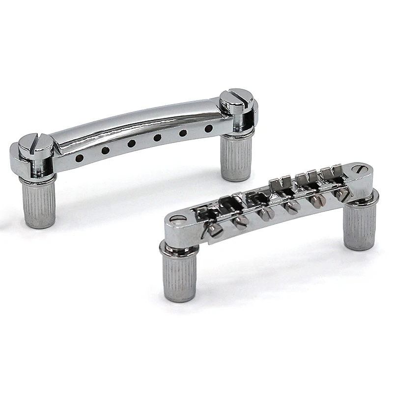 LP Electric Guitar Bridge with Silver Finish 5 LP Electric Guitar Bridge with Silver Finish - Image 5
