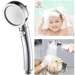 Modern Chrome Handheld Shower Head with 3 Spray Modes 15 Hfd49ad8aeac94f2d9185e49aa53bb68cz