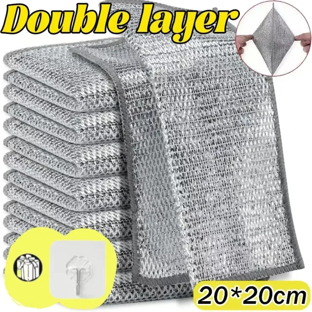 Durable Double Layer Cleaning Cloth 20x20cm 7 Durable Double Layer Cleaning Cloth 20x20cm - Image 7