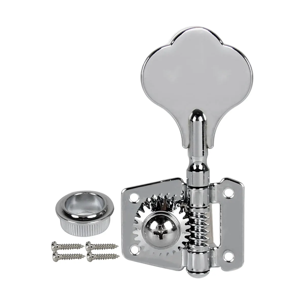 Vintage Open Gear Bass Tuning Peg in Chrome or Black 7 Vintage Open Gear Bass Tuning Peg in Chrome or Black - Image 7