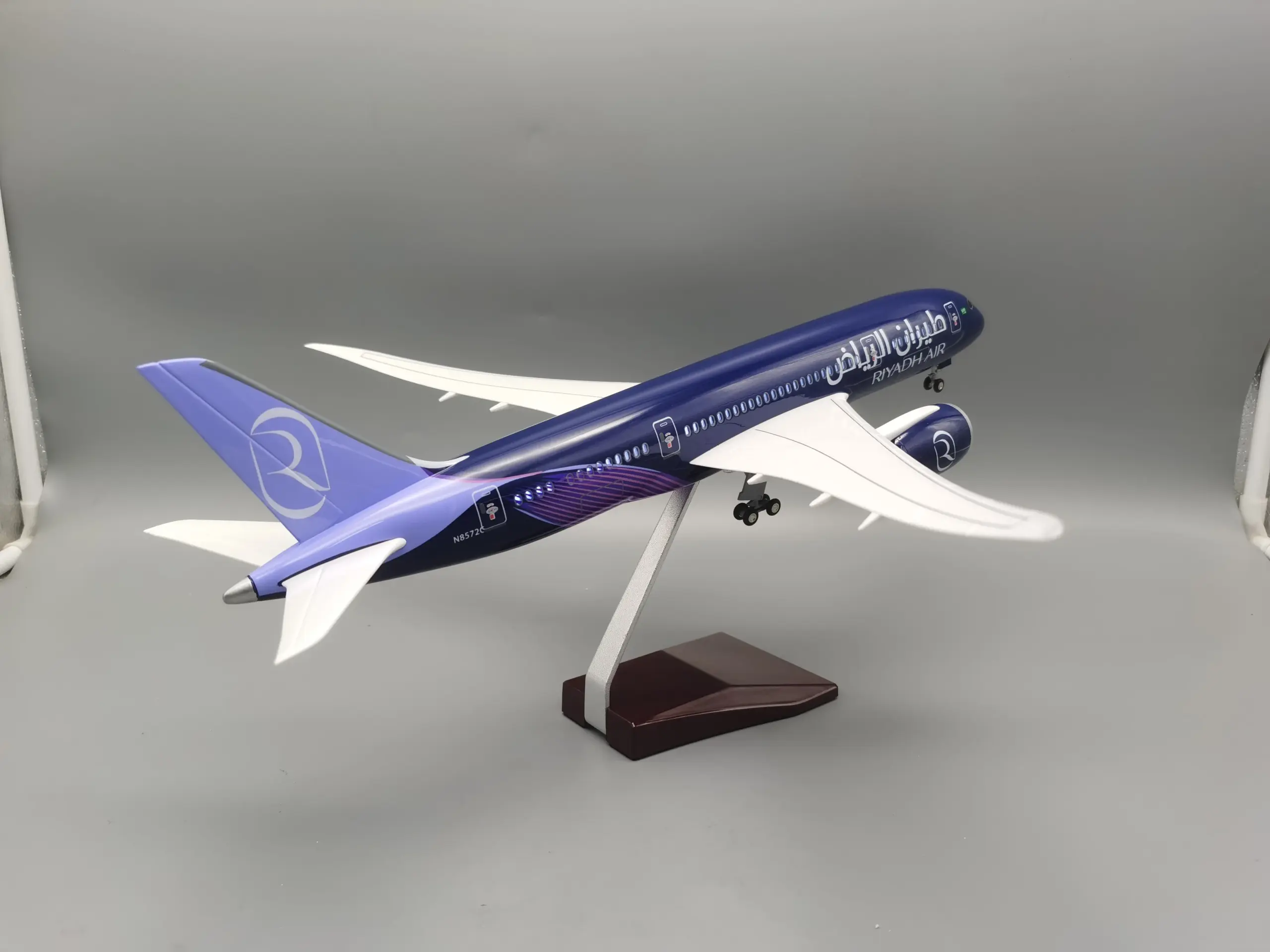 Riyadh Air Boeing 787 Model 43cm with LED Light 2 Riyadh Air Boeing 787 Model 43cm with LED Light - Image 2