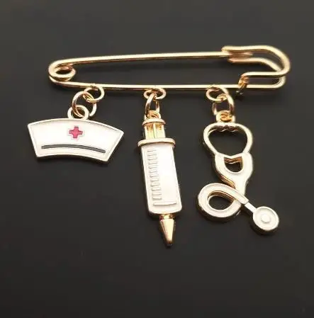 Medical-Themed Brooch Collection with Enamel Accents 3 Medical-Themed Brooch Collection with Enamel Accents - Image 3