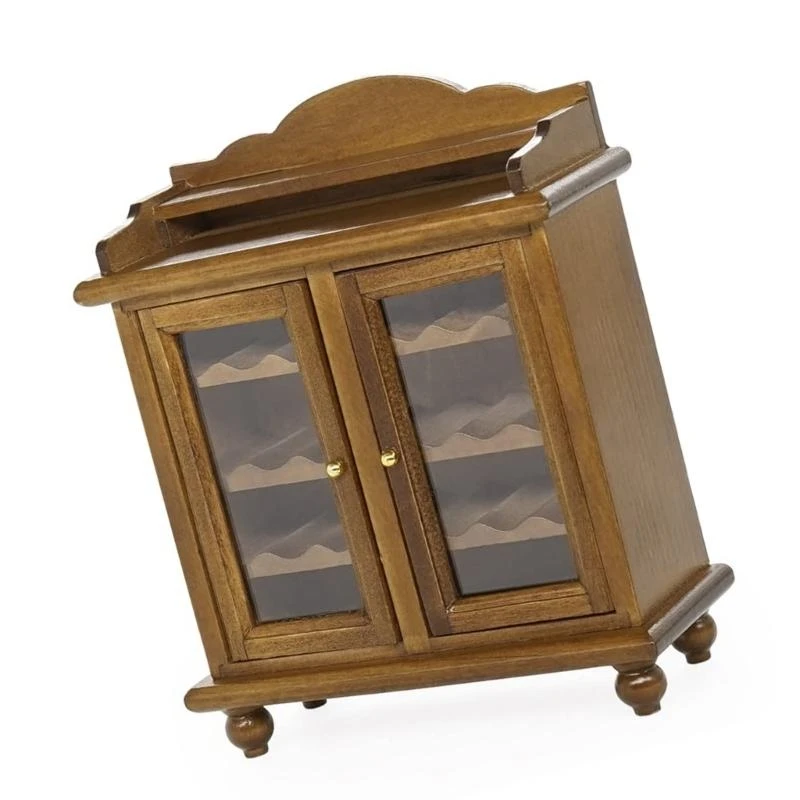Miniature Wooden Wine Cabinet for Dollhouses 4 Miniature Wooden Wine Cabinet for Dollhouses - Image 4