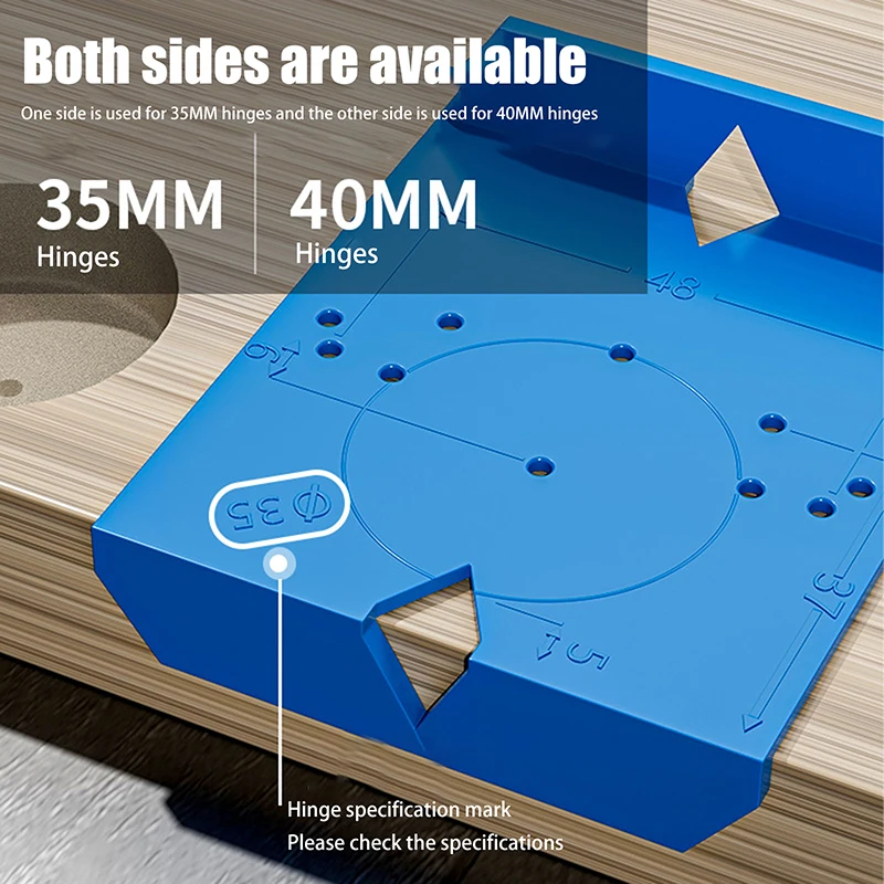 Blue Hinge Drilling Locator Set for Cabinets 4 Blue Hinge Drilling Locator Set for Cabinets - Image 4