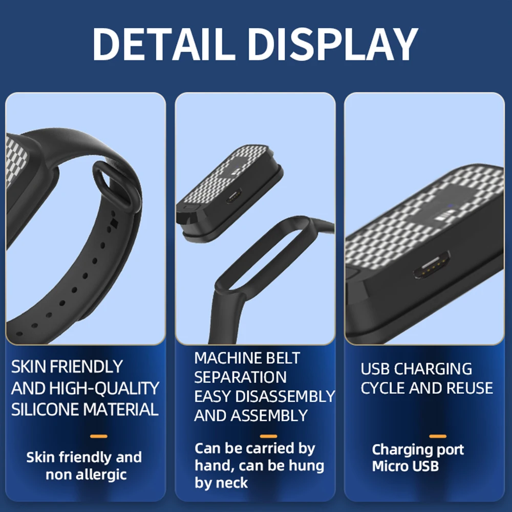 Ultrasonic Mosquito Prevention Bracelet Black & White 5 Ultrasonic Mosquito Prevention Bracelet Black & White - Image 5