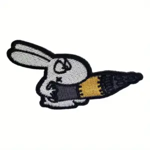 Playful Rabbit Embroidered Badge for Clothing 9 S0115e001afd04f27a5bbfca445189dady