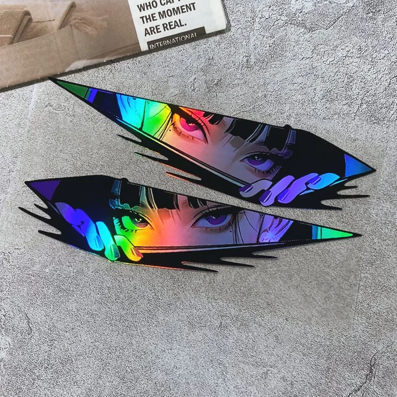 Anime Eyes Motorcycle Decals (Set of 4, 20x5cm) 3 Anime Eyes Motorcycle Decals (Set of 4, 20x5cm) - Image 3