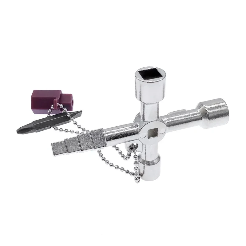 Multi-Function Electrical Cabinet Key 5-in-1 Alloy 8 Multi-Function Electrical Cabinet Key 5-in-1 Alloy - Image 8