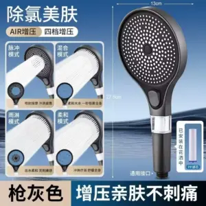13cm High-Pressure Rainfall Shower Head with 4 Modes 19 S01289ab722ea4cf39b102be6327101e7y 1