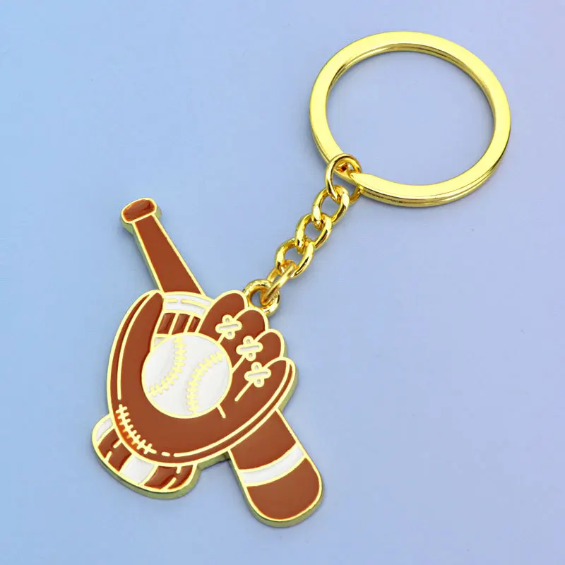 Gold Baseball Gloves Keychain for Men and Women 5 Gold Baseball Gloves Keychain for Men and Women - Image 5