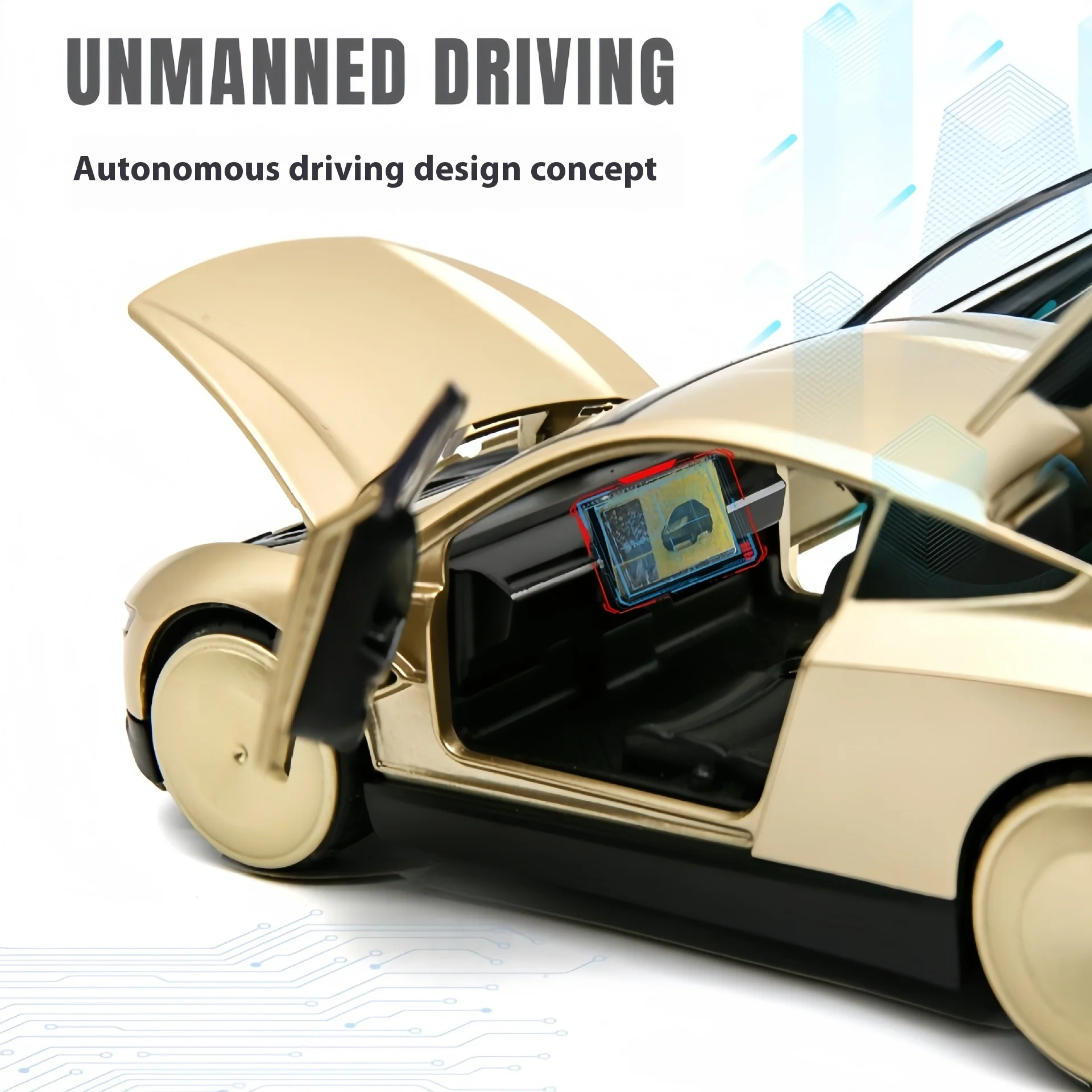 Futuristic Alloy Model Car 1:32 Scale 4 Futuristic Alloy Model Car 1:32 Scale - Image 4