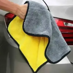 Bright Yellow Microfiber Cleaning Cloths Set 14 S01f71573c46243ceb47eb55b6f98ca83V